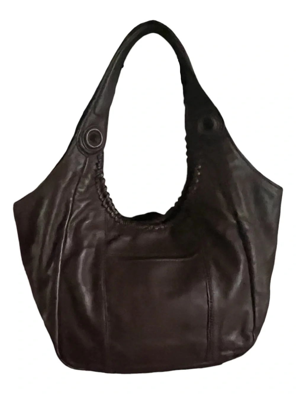 Brighton Leather Masterpiece Collection Hobo beaded & braided detail handbag